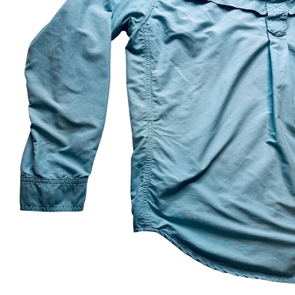 ExOfficio Sun Shirt Long Sleeve Button Up Vented Travel Outdoor Blue Size L - Picture 13 of 14